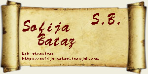 Sofija Bataz vizit kartica